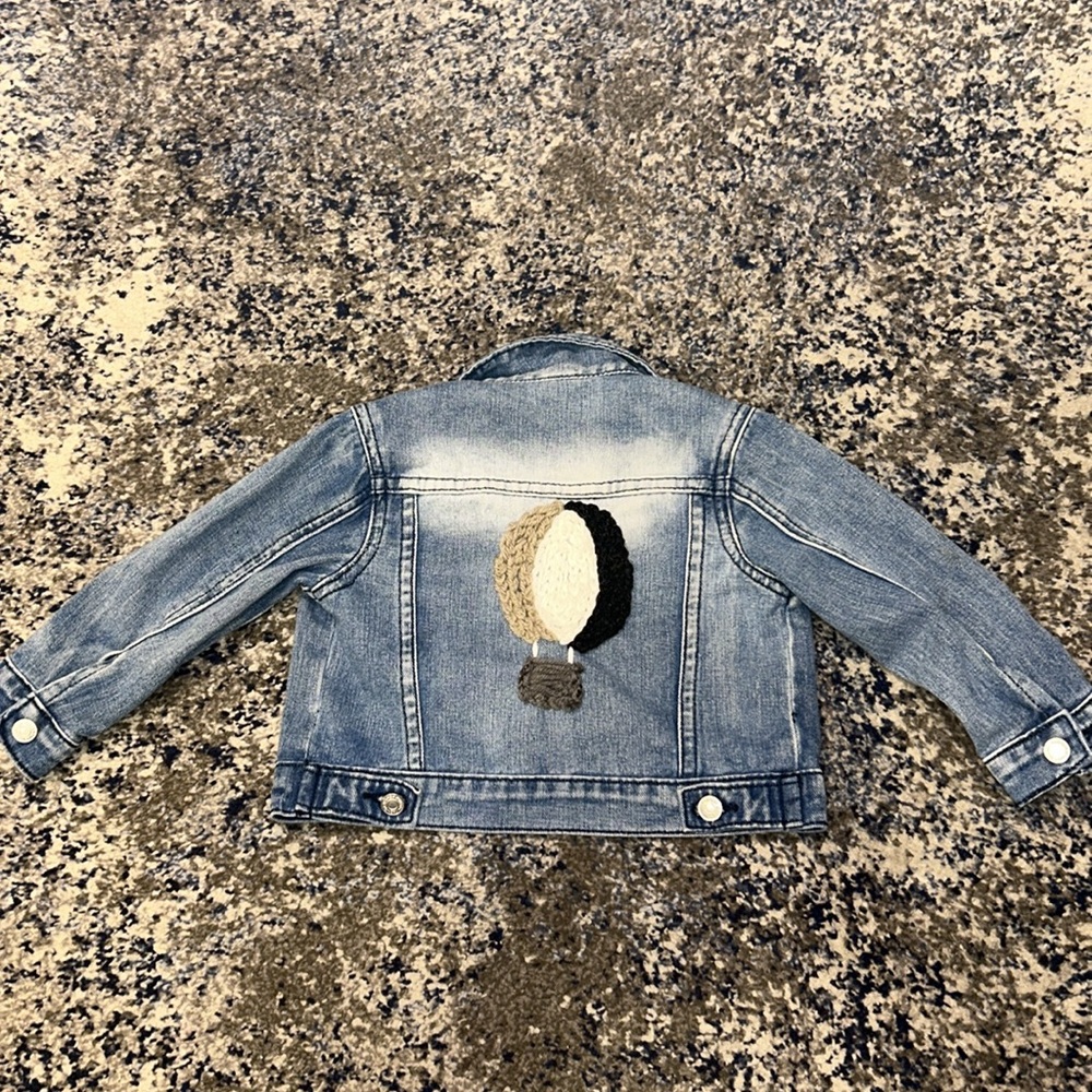 Hot Air Balloon Baby Denim Jacket Unisex